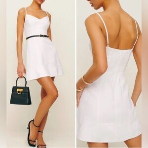 Reformation classic white holt linen dress NWT